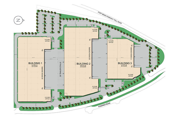 Site Plan of Fort Bend Logistics Center in Houston, TX