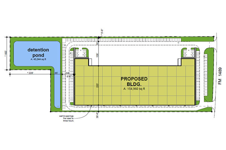Site Plan of Westside 10 Industrial Place in Houston, Texas